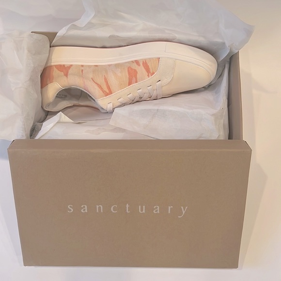 Sanctuary Daytripper Leather & Fabric Lace Up Low Top Sneakers Womens 9 NEW - Picture 8 of 8
